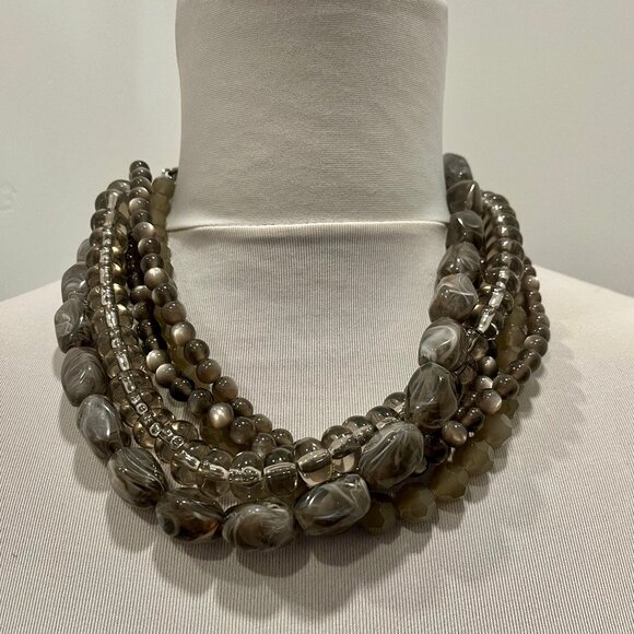 Banana Republic Grey "Betty" Statement Necklace - Picture 2 of 5